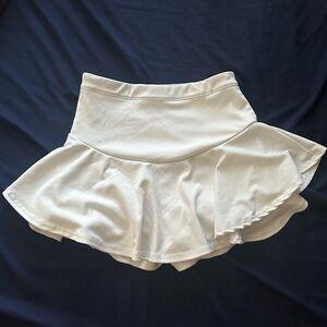 Elegant White Women's Mini Skort
